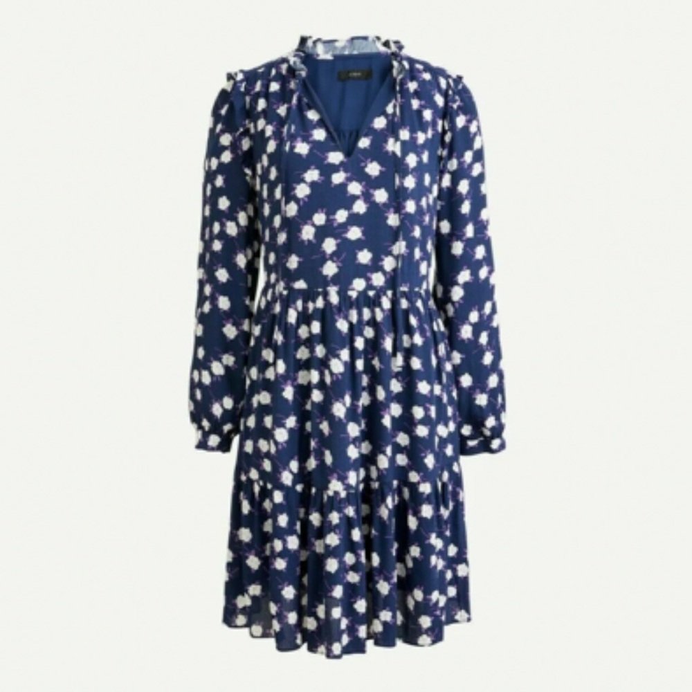 J.Crew navy floral dress
